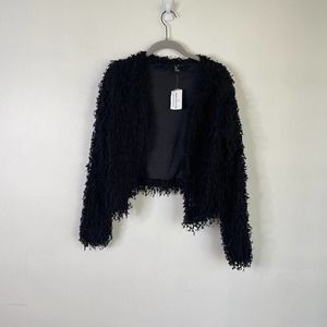 NWT Windsor Fringe Knit Black Jacket (M)